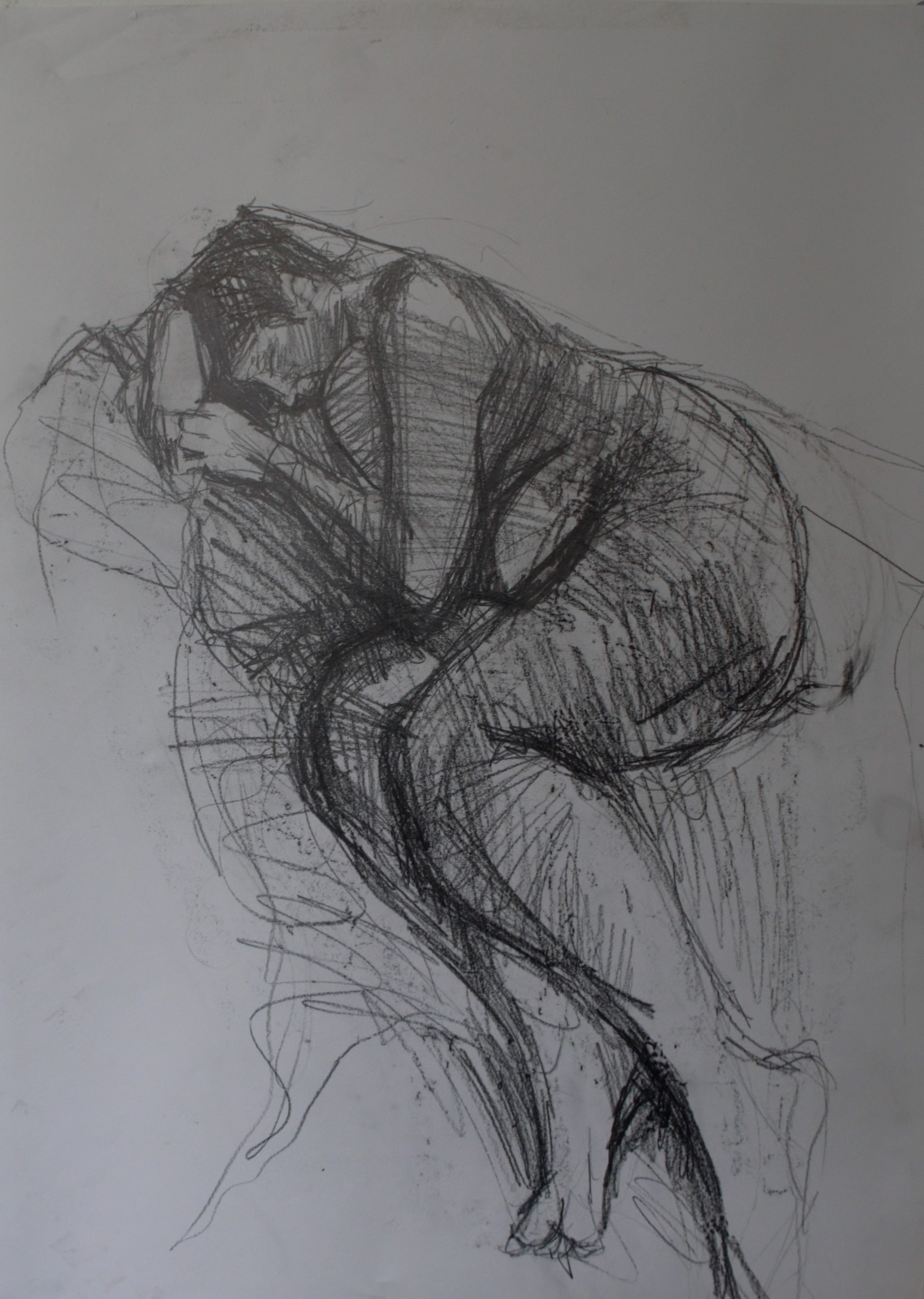 2888x4060 Painting Drawing Original Art Work - Sleeping Woman Drawing