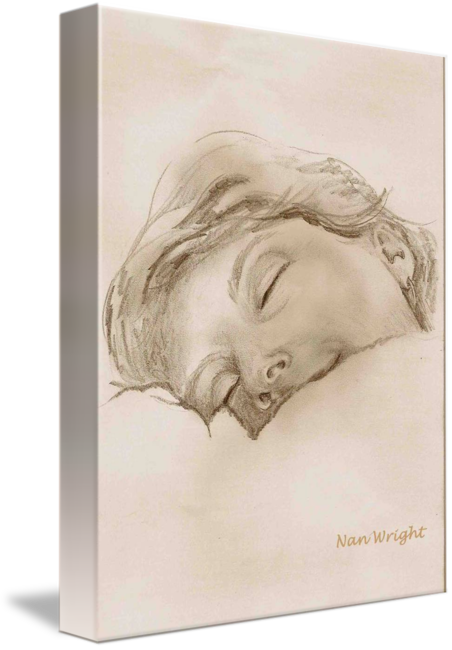 452x650 Pencil Sketch Of Sleeping Woman - Sleeping Woman Drawing