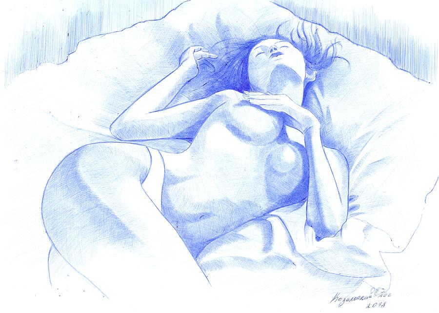900x642 Sleeping Woman Drawing - Sleeping Woman Drawing