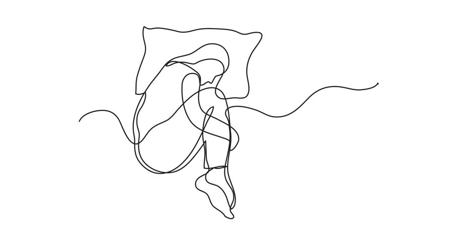 910x480 Animation Of Woman Sleeping On Stock Footage Video - Sleeping Woman Drawing