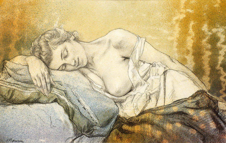 900x570 Woman Sleeping Drawing - Sleeping Woman Drawing