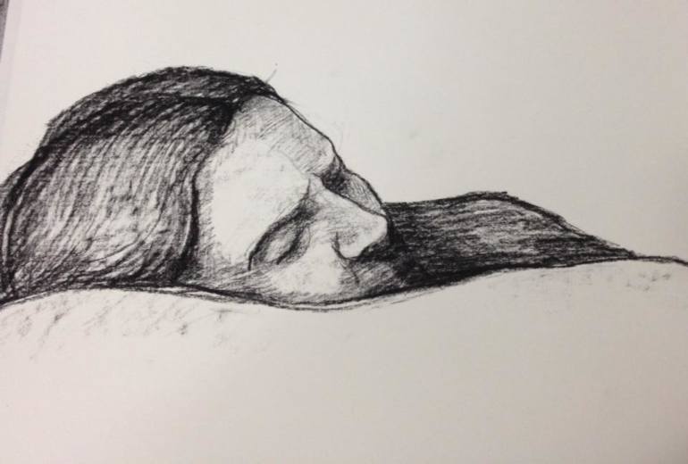 770x520 Sleeping Woman Drawing - Sleeping Woman Drawing