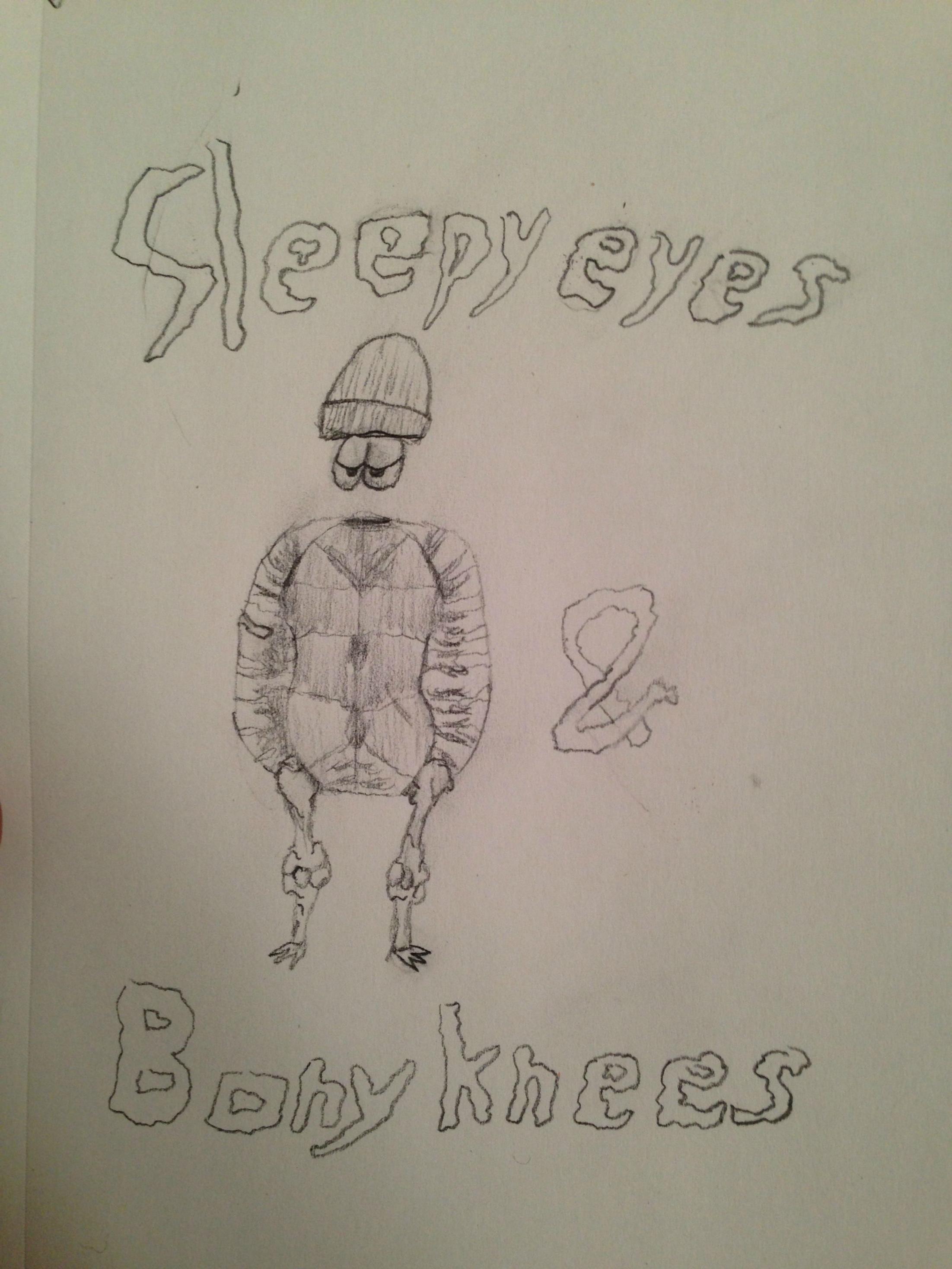 2203x2937 sleepy eyes and bony knees drawing - Sleepy Eyes Drawing