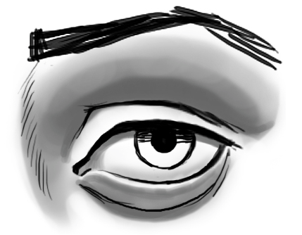 429x334 tips for drawing realistic eyes the eyes have it - Sleepy Eyes Drawing