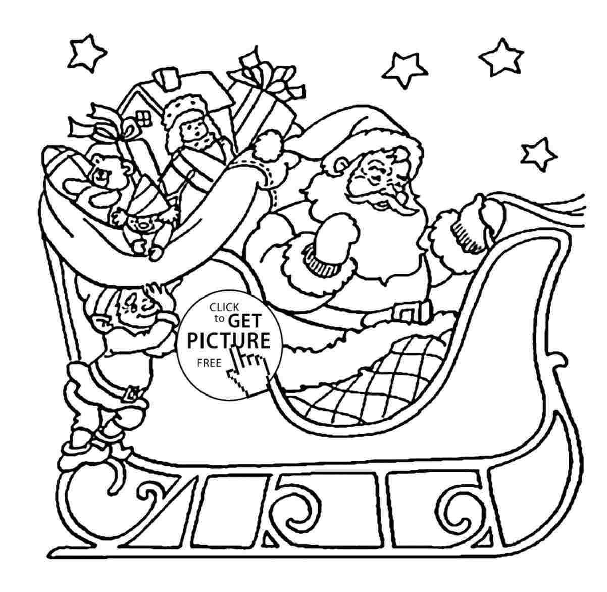 1202x1172 Santa Sleigh Drawing - Sleigh Drawing