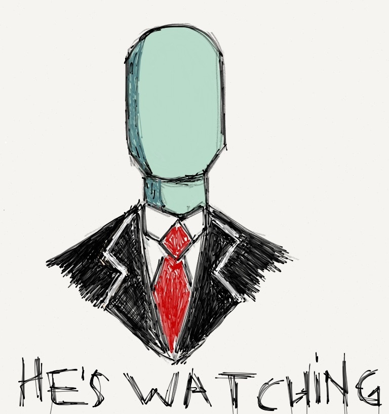 768x818 Got Bored - Slender Man Drawing