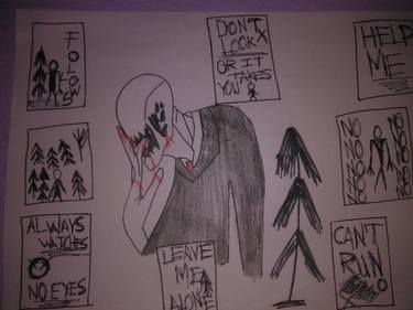 375x281 Slenderman Drawing - Slender Man Drawing