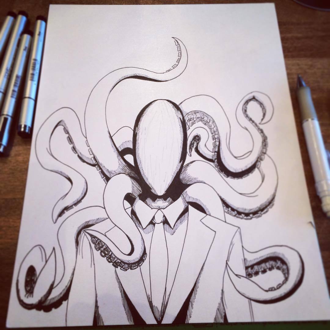 1080x1080 Christopher M Diogo Slender Man - Slender Man Drawing