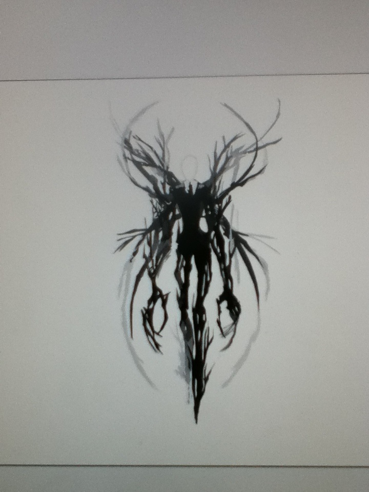 720x960 did a tracing of a slender man drawing done in ink, this is how it - Slenderman Drawing