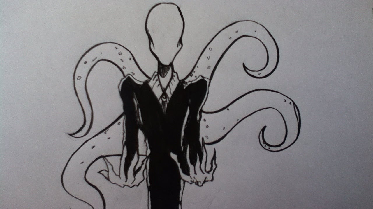 1280x720 Drawing Slenderman - Slenderman Drawing