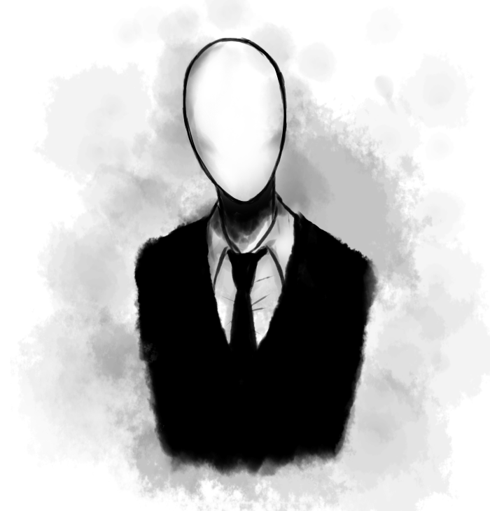 700x730 drawn slender man easy - Slenderman Drawing