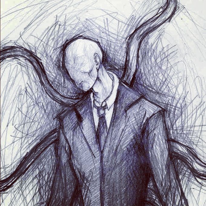 681x681 My Drawing Of Slenderman Slenderman In Dark Art Drawings - Slenderman Drawing