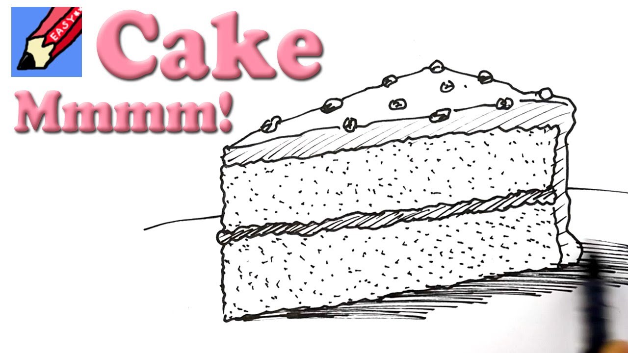1280x720 how to draw a slice of cake real easy - Slice Cake Drawing
