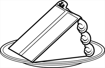 360x234 images of cake slice line drawing - Slice Cake Drawing