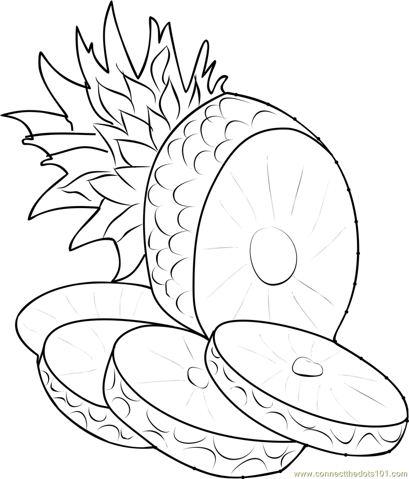 800x937 Pineapple Drawing Pineapple Slice For Free Download - Slice Drawing