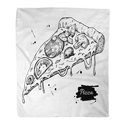 425x425 emvency throw blanket warm cozy print flannel sketch - Slice Drawing