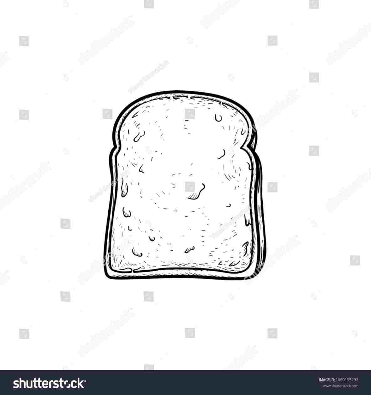 1185x1264 Bread Drawing Slice Bread Stock Vector Royalty Free - Slice Of Bread Drawing
