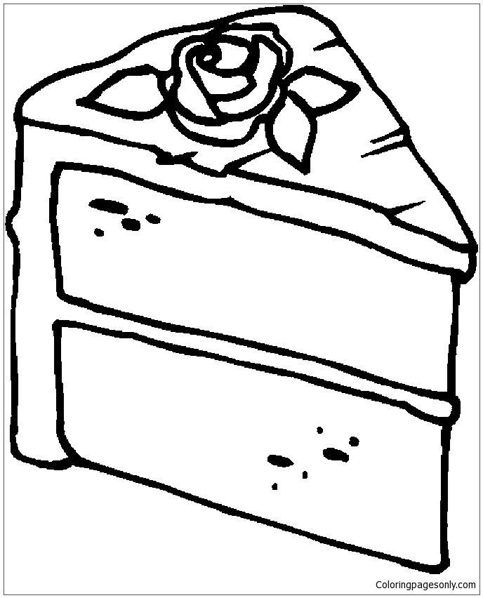 688x852 slice cake coloring pages - Slice Of Cake Drawing