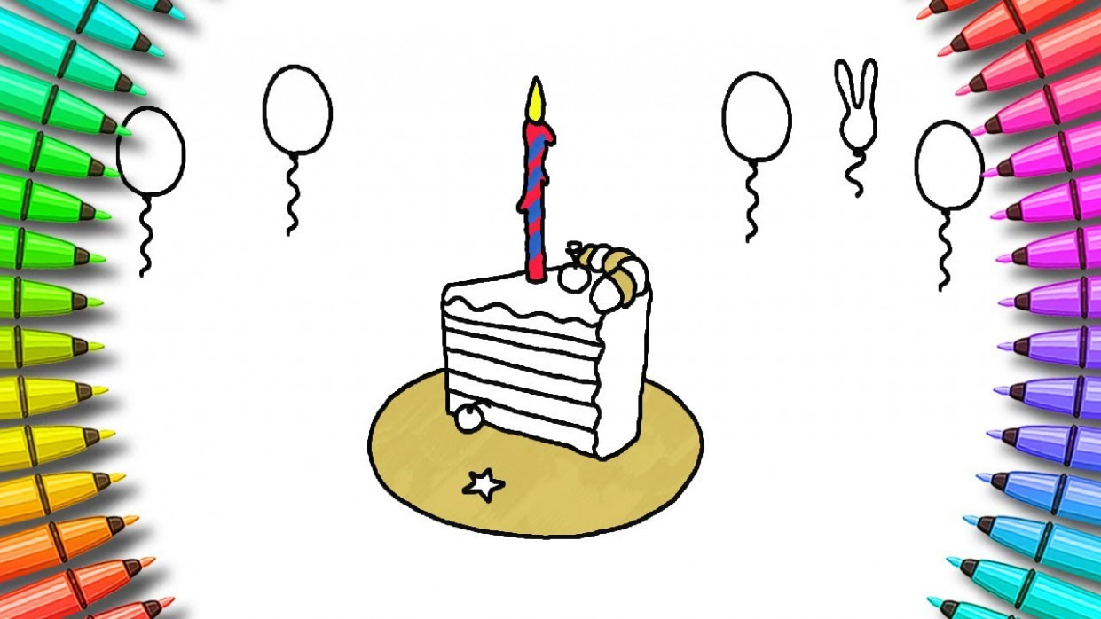 1241x698 slice of cake drawing - Slice Of Cake Drawing