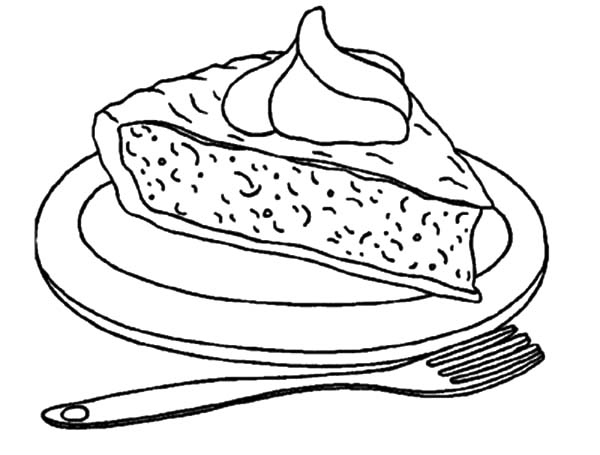 600x455 cake slice coloring pages great free clipart, silhouette - Slice Of Cake Drawing
