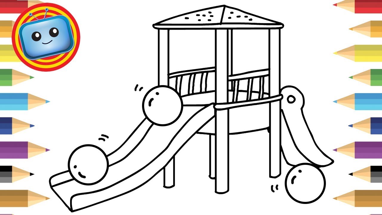 1280x720 How To Draw Slide Colouring Book Simple Drawing Game Animation - Slide Drawing