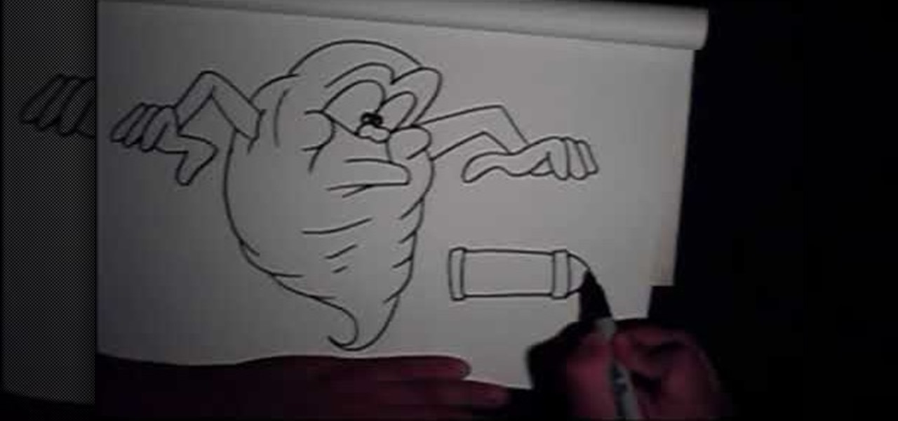 1280x600 how to draw a graffiti version of slimer from ghostbusters - Slimer Drawing