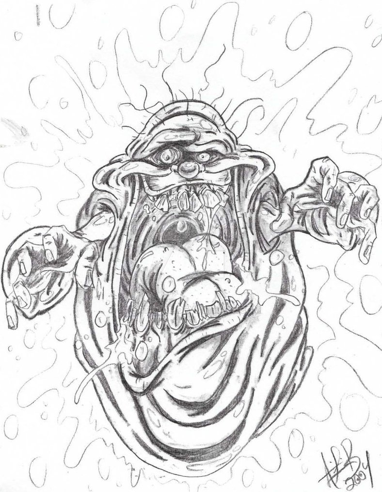 788x1014 slimer - Slimer Drawing