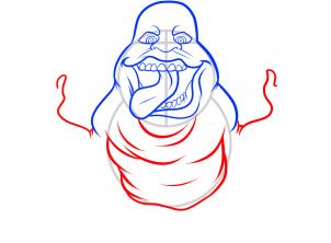 302x222 how to draw slimer, slimer, ghostbusters - Slimer Ghostbusters Drawing