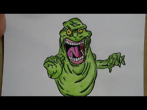 480x360 speed drawing ghostbusters slimer - Slimer Ghostbusters Drawing