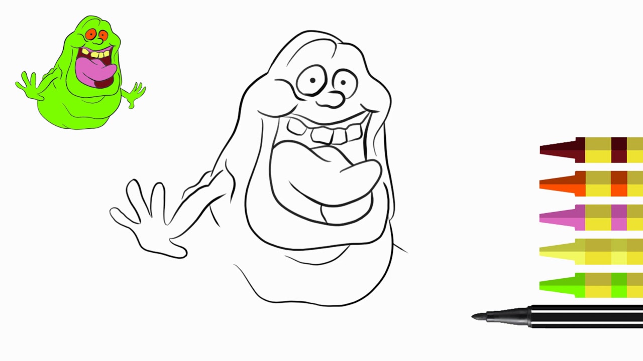 How To Draw Slimer. 