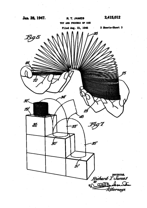 495x700 Slinky Drawings, Lego, Patents, Anatomy Patent Drawing, Design - Slinky Drawing