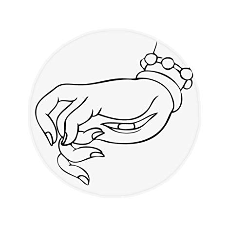 466x466 diythinker buddhism hand eye line drawing pattern anti - Slip Drawing