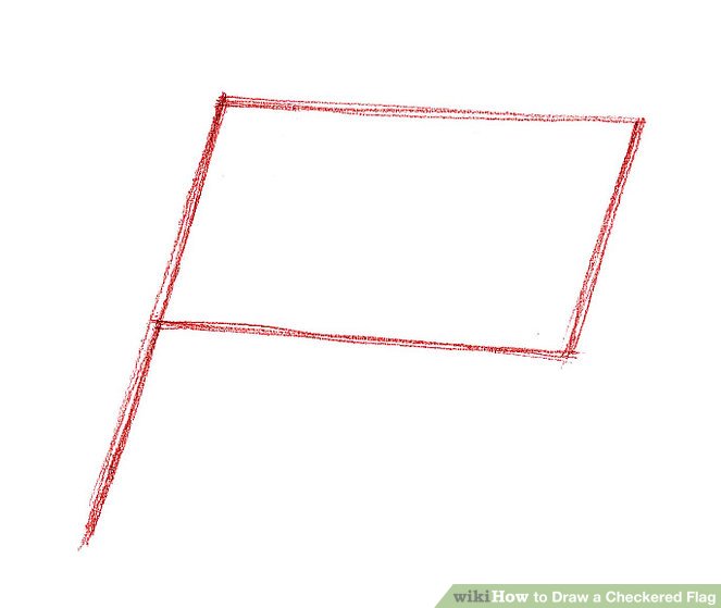 663x559 How To Draw A Checkered Flag Steps - Slope Drawing