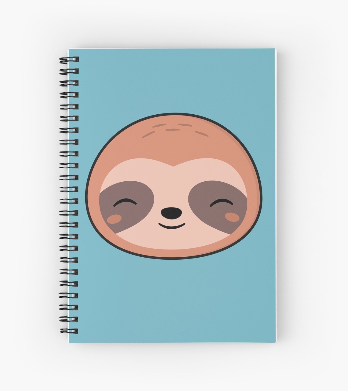1171x1313 kawaii cute sloth face spiral notebooks - Sloth Face Drawing