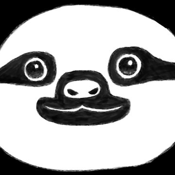 360x360 simple sloth face sticker - Sloth Face Drawing