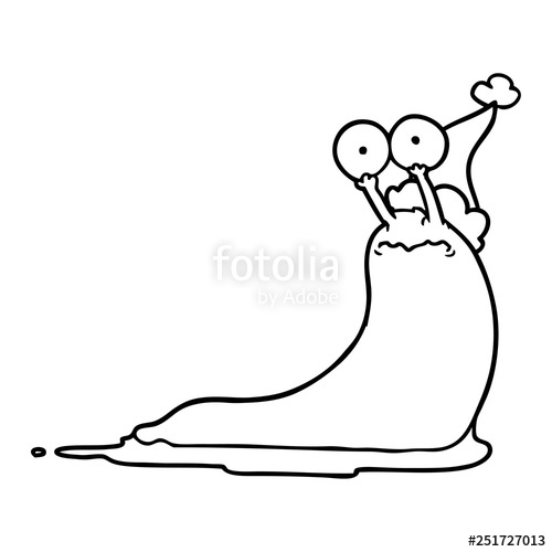 500x500 line drawing of a slug wearing santa hat stock image and royalty - Slug Drawing