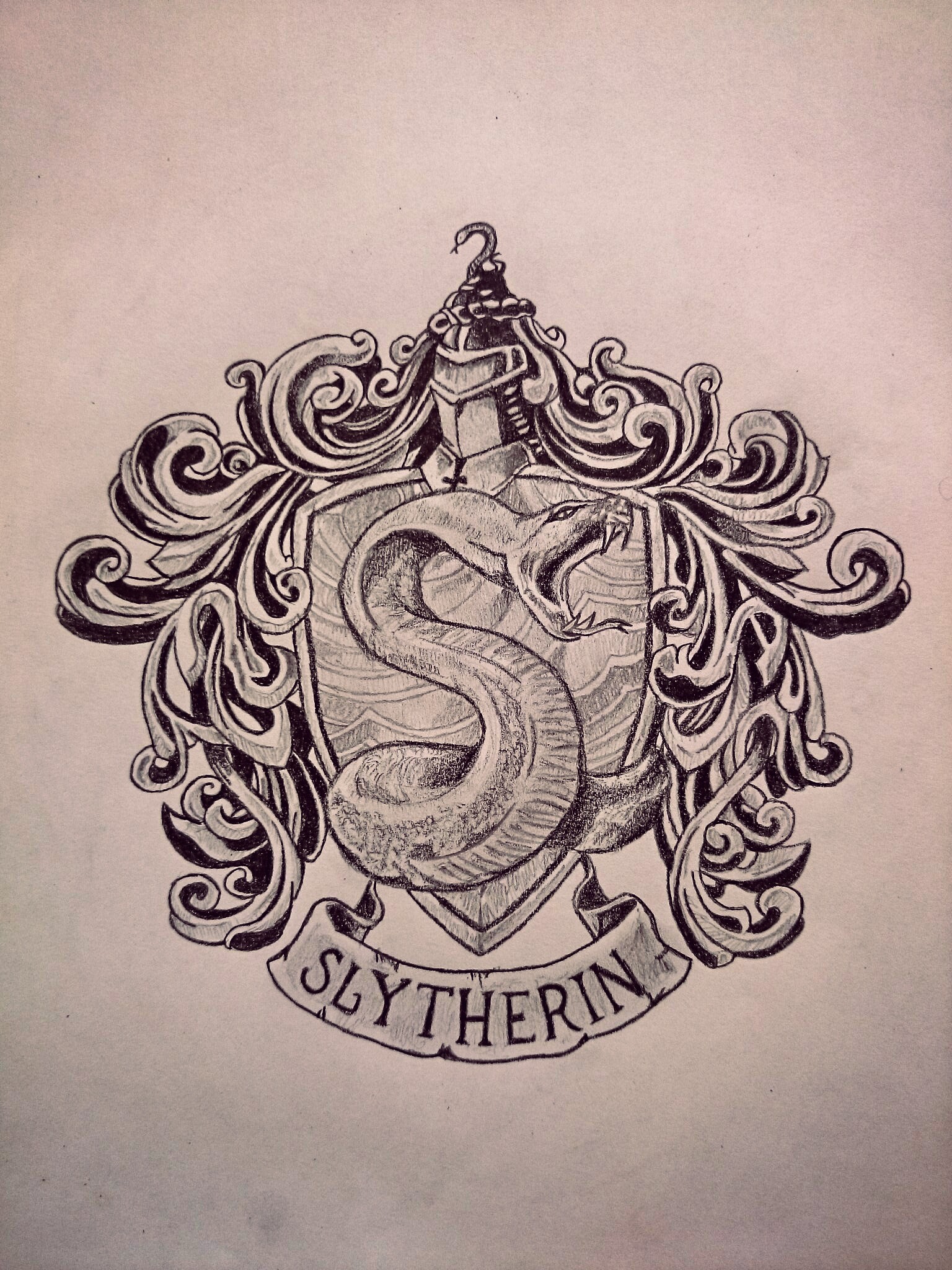 Slytherin Crest Drawing at Explore collection of