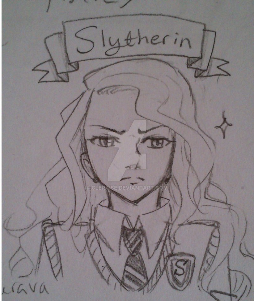 822x973 Slytherin Girl - Slytherin Drawing