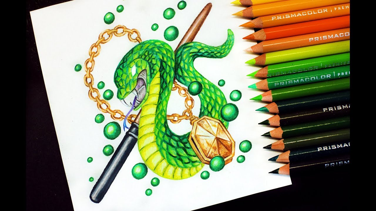 1280x720 Speed Drawing Slytherin Harry Potter Houses - Slytherin Drawing