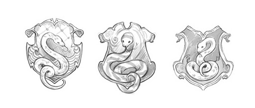 512x218 Drawn Snake Slytherin - Slytherin Drawing