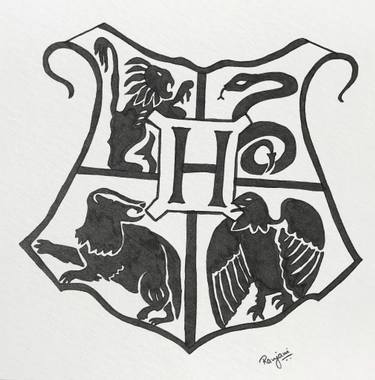375x380 Hogwarts Drawing - Slytherin Drawing