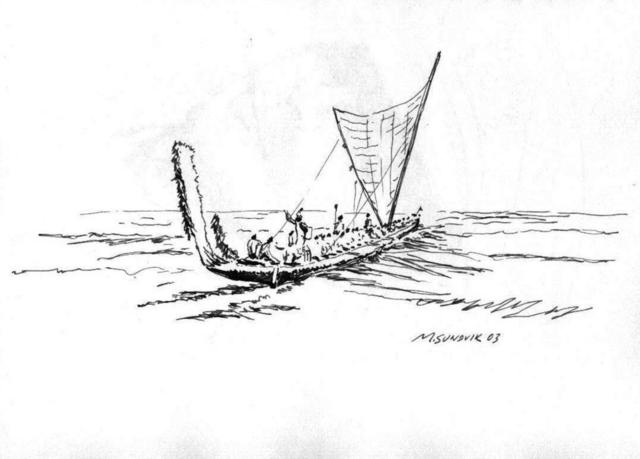 640x459 michael garr artwork small boat transfer original drawing pen - Small Boat Drawing