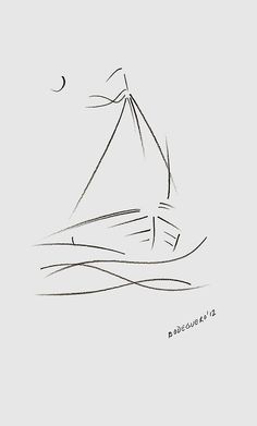 236x391 Best Boat Drawing Images Drawings, Landscape Paintings, Paisajes - Small Boat Drawing
