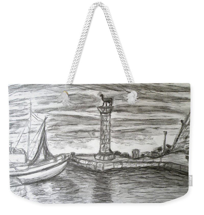 800x845 small boats at rhodes port weekender tote bag for sale - Small Boat Drawing