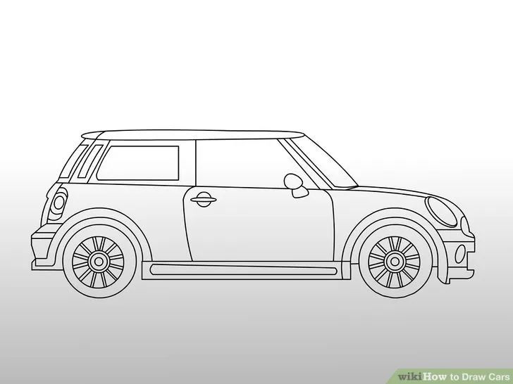 728x546 Draw Cars Drawing Ideas Drawings, Car Drawings, Cars - Small Car Drawing