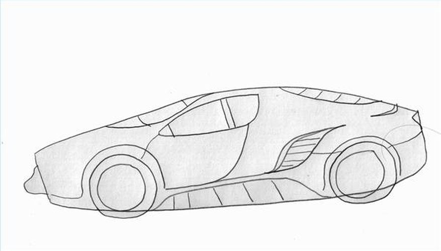 877x500 how to draw a super car our pastimes - Small Car Drawing