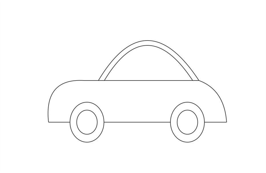 932x606 How To Draw A Car In Some Simple Steps - Small Car Drawing