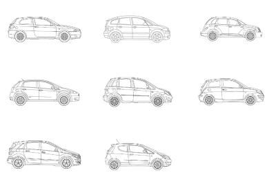 400x266 revit small cars families to bring scale and realism to your - Small Car Drawing