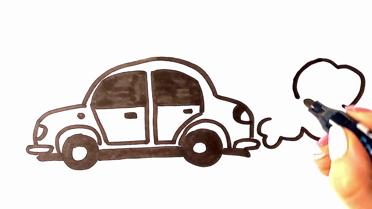 1280x720 Simple Car Drawing How To Draw A Car For Small Children - Small Car Drawing