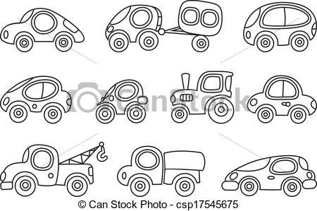 450x299 Small Cars Set Set Of Small Funny Vector Black And White Cars - Small Car Drawing